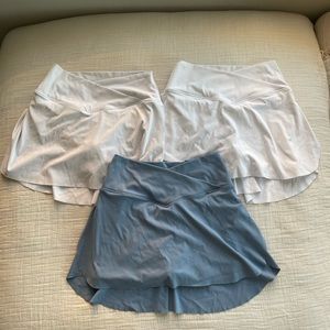 White Halara Tennis Skirt